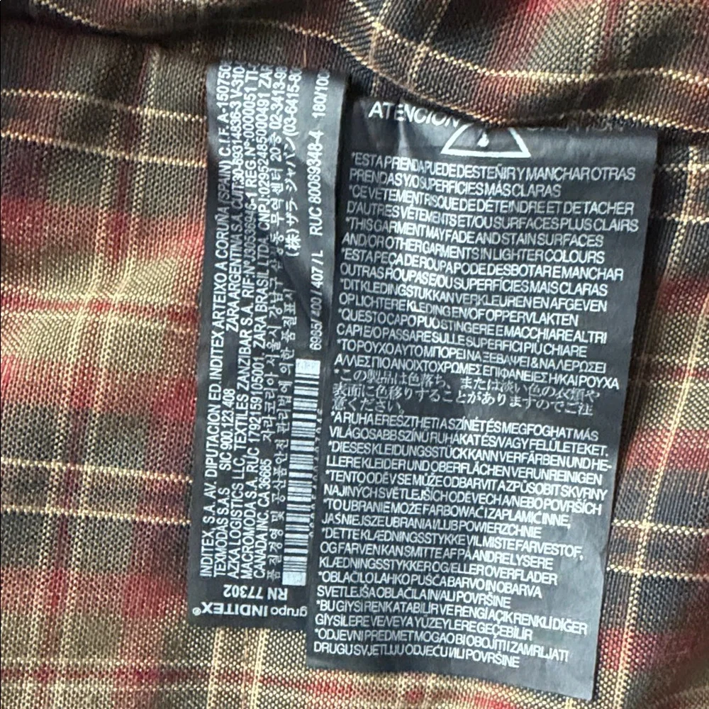 Zara Tan and Blue Sherpa Lined Jacket - Picture 14 of 16